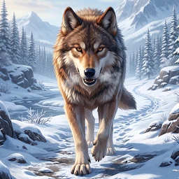 Wolf Simulator Animal 3D Game 图标